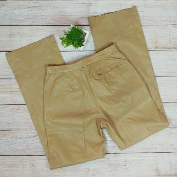 Banana Republic Tan Leather Pants Y2K - Picture 3 of 6
